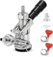 Keg Coupler 304 Stainless Steel Probe Sankey Keg Coupler D System Keg Tap for Kegerator 5/16 Barbs G5/8 Nuts US Sanke D Beer Coupler Beer Keg Coupler D Coupler Keg Tap for Beer