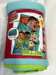 Cocomelon 3-in-1 Nap Mat Slumber Bag & Pillow Toddler Kids 21x46 new