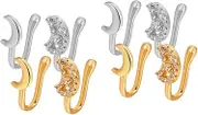 TENDYCOCO Non Pierced Nose Moon Nose Rings Fake Nose Clip Nose Hoop Decorative Nose Moon Nose Studs No Piercing Nose Non Pierced Nose