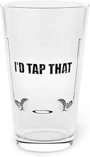 Beer Glass Pint 16oz Humorous Course Field Sports Competition Golf-Head Lover Novelty Golfer Leisure 16oz