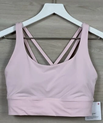 Lululemon Energy Longline Bra Size 10 B/C Cup Flush Pink FUSP 25936