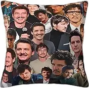 Pedro Pascal Throw Pillow Covers Decorative Pillow Case 18x18 Inch for Couch Bed Car Home Decor