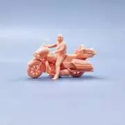Resin 1/43 W215 Police Riding Motorcycle Figure Diorama Miniature Toys Custom