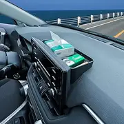 TOPINSTALL Dash Center Console Tray Compatible with 2019-2023 2024 Toyota Rav4 Accessories, Dashboard Storage Organizer Solid Plastic Tissue Sunglasses Holder (Not for New 10.5'' Multimedia Display)