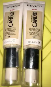 2 Revlon Photoready Candid Natural Finish Foundation 120 Buff.