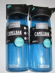 2x Camelbak Eddy+ 25 oz. Water Bottle True Blue Titan Renew