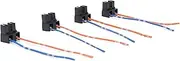 4pcs H7 Headlight Socket Wiring Harness, Female Connector Wire Harness for H7 Female Head Halogen Bulb, ABS Material, DC12-24V Plug and Play Setup