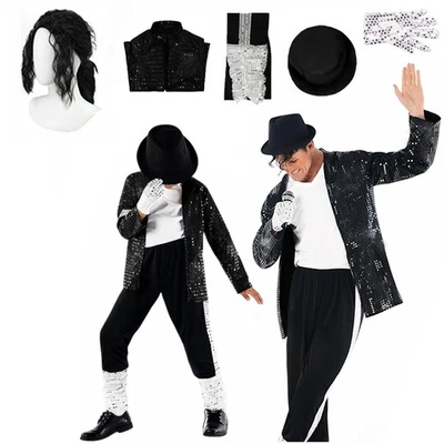 Boys Child Michael Jackson Costume Kids 1980s Dancer 80s Superstar Pop Star