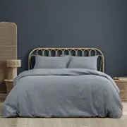 Ardor Earth Grey Cotton Gauze Quilt Cover Set