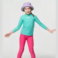 在飛比找誠品線上優惠-(莫妮娜) MIT 兒童粉色長袖二件式防曬 泳裝 男女童適穿