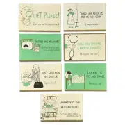 LOT OF 7 Vintage HALLMARK FUNNY GET WELL Cards + Envelopes, Sick Day Cartoons