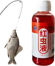 Red Worm Concentrate - 60ml Effective and Long-Lasting Red Worm Liquid Bait High Concentration,Scent Fish Attractants for Baits, Red Worm Liquid Bait Safe and for Silver Carp Bream Bass Hoffti