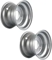 YC Yier 2 Pack 6" Wheel Rim 3 Stud ATV Wheel Rim Fits for Most of 110cc 125cc Go-Kart, ATV, Quad, Lawn Mower 145/70-6 Tire (Silver)