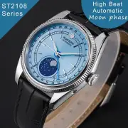 Seagull Sugess ST2108 Blue Automatic Moon Phase Sapphire Display Hi Beat 1963