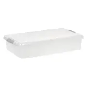 40 Qt Plastic Under Bed Storage Box Containers Stackable Storage Bins with Lids