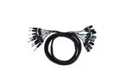 BravoPro PM003B-03 3M 8-way Multicore 3-pin XLR Male to 6.35mm TRS Jack Plug