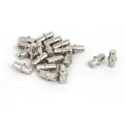Cabinet Wardrobe Shelf Support Pins Studs Pegs Silver Tone 5mmx13.5mm 20pcs