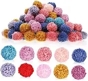 SEWACC 200 Pcs Colorful Pompoms for DIY Crafts Soft Fluffy Pom Pom Balls for Art Projects Decorations and Accessories for Creative Activities and Home Decor