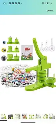 Button Maker Machine Multiple Sizes 600Pcs Photo Pin Badge Maker 1+1.25+2.25inch