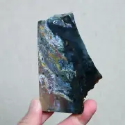 B5113Amazing Natural Ocean Jasper Agate Crystal Stone Slice Jasper Reiki Upstand