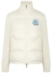 Moncler Quilted Shell and Cotton-blend Jacket - Cream - L (UK14 / L) L (UK14 / L)