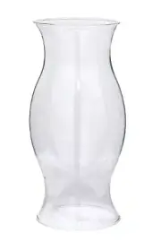 B&P Lamp® LARGE Hurricane Style Clear Glass Shade 11 1/4 Inch Tall and 4 7/
