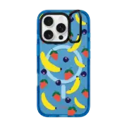 iPhone 16 Pro Impact Ring Stand Case MagSafe Compatible Banana Berries
