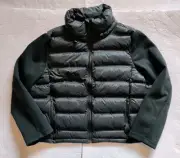 Chico's Women's 16 Black Puffer Knit Hybrid Short Zip Jacket Chico's Size 3 New
