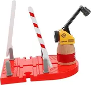 Kisangel Realistic Simulation Crane Model Decorative Boys and Girls Train Crane Toy Model Railway Scenery