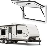 RV Baggage Door, 26x19.2in Compartment Door, RV Access Storage Door with Lock, RV Push Out Luggage Door, Hatch Door Replacement for for Trailer, Caravan