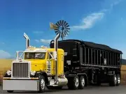 1/64 DCP PETERBILT 379 W/ 36" SLEEPER & EAST END DUMP TRAILER