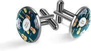 [Generic] Men's Cufflinks, hand drawn musical instruments Cuff Links for Men, Classic Cufflinks Black for Suit Shirt Wedding Business Birthday Jewelry Gift
