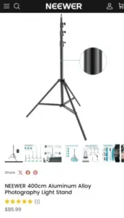 Neewer Photography Light Stand 13ft/400Cm Air Cushioned Aluminum Tripod New
