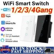 Tuya WiFi Switch Smart Home Touch Light Wall Panel For Alexa Google 1/2/3/4 Gang