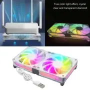 120mm LED Cooling Fan 5V Temperature Control Hydraulic Bearing 12cm Quiet Case