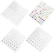 Make up Rhinestone Stickers 4 Sets Self-Adhesive Eye Decor Fashion Face Decors for Parties and Special Days