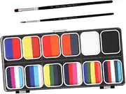12 Face Paint Palette Set Water-resistant Body Art Makeup Kit for Boys and Girls Adults