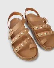 [Belle & Bloom] Morning Mood Chunky Stud Sandal - Camel