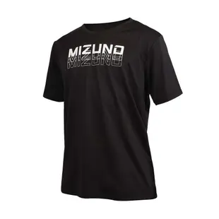 MIZUNO 男短袖T恤-上衣 休閒 慢跑 32TAB01009 黑白