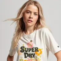 在飛比找momo購物網優惠-【Superdry】女裝 短袖T恤 Vintage Flor
