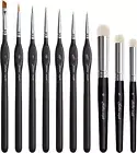 Golden Maple Miniature Paint Brushes Drybrush-10Pcs Micro Detail Paint Brush Set