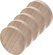 VILLFUL 5pcs Unfinished Natural Wood Slices Round Craft Bases for Display for Custom Paint Home Decor Creative Projects Premium Quality Natural Wood Circles