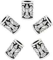 [HAQUIL] 5pcs Eagle Viking Beads Viking Hair Beads Hair Bead Beads Lock Hair Beard Beads Beads Dreadlock Accessories Pull Hair Pin Quick Beader Combo 2