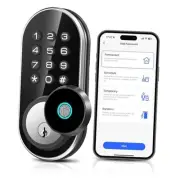 Fingerprint Smart Door Lock, Keyless Entry Door Lock with Keypad - Silver