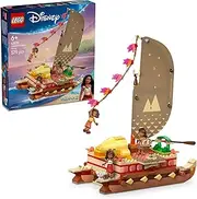 LEGO ǀ Disney Princess Moana’s Adventure Canoe, Buildable Moana Toy Boat for 6+ Year Old Girls & Boys with 3 Mini-Doll Figures, Movie Memorabilia Set, Buildable Kids' Toys 43270