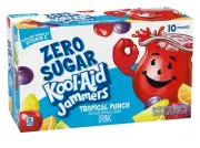 New Kool-Aid Jammers ZERO SUGAR Tropical Punch Drink 10-Pouches 60 FL OZ