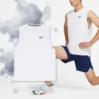 在飛比找Yahoo奇摩購物中心優惠-Nike 無袖上衣 Pro Tank 男款 經典白 小勾 運