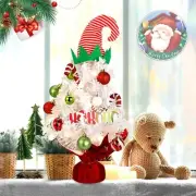 22inch Snow Flocked Mini Christmas Tree with Lights, Mini Artificial Xmas Tree