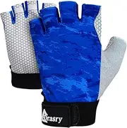 Drasry UV Fishing Gloves Fingerless Sun Protection Men Women UPF50+SPF for Kayaking Paddling Hiking Sailing Rowing Driving
