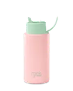 frank green Customisable Ceramic Reusable Bottle (for Gift Sets) - 34oz 1,000ml - Blushed Mint Gelato
